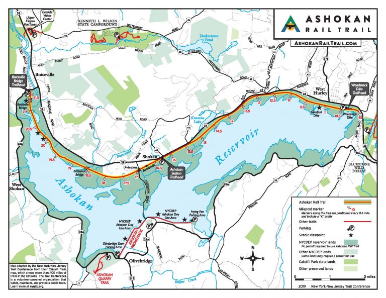 Map Ashokan rail trail